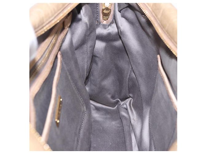 Borsa Miu Miu Vitellolux in pelle 2way Beige Tono Oro Auth 202110V - vista 22