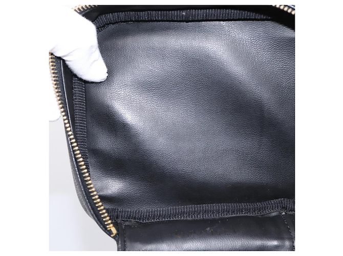 Borsa Vanity CHANEL COCO Mark Pelle Caviar Nero Oro CC Auth ka6003 D'oro - vista 10