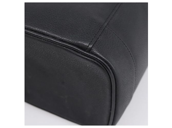 Borsa Vanity CHANEL COCO Mark Pelle Caviar Nero Oro CC Auth ka6003 D'oro - vista 15