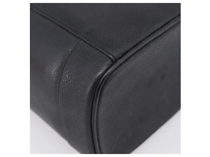Borsa Vanity CHANEL COCO Mark Pelle Caviar Nero Oro CC Auth ka6003 D'oro - vista 16