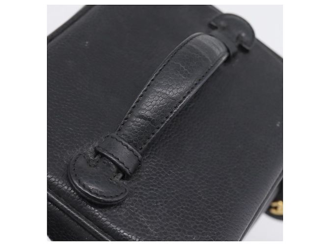 Borsa Vanity CHANEL COCO Mark Pelle Caviar Nero Oro CC Auth ka6003 D'oro - vista 7
