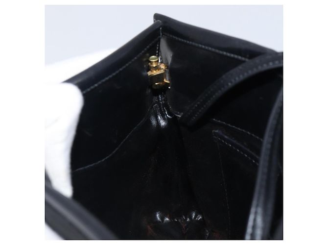 Borsa a tracolla Salvatore Ferragamo Vala in pelle nera e oro Auth 200983 Nero D'oro - vista 20