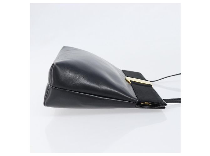 Borsa a tracolla Salvatore Ferragamo Vala in pelle nera e oro Auth 200983 Nero D'oro - vista 3