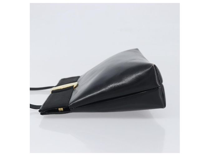 Borsa a tracolla Salvatore Ferragamo Vala in pelle nera e oro Auth 200983 Nero D'oro - vista 4