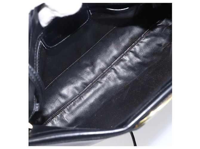 Borsa a tracolla Salvatore Ferragamo Vala in pelle nera e oro Auth 200983 Nero D'oro - vista 9