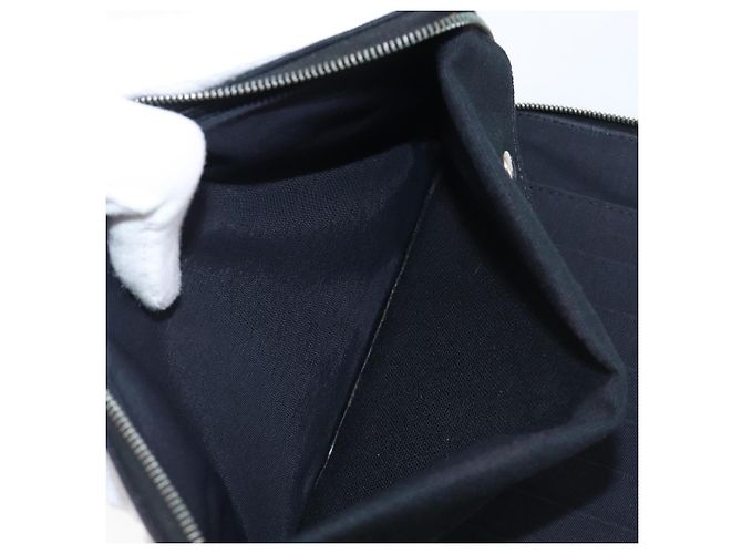 Hermès HERMES Fourre Tout Perth Wallet Cotton Black Silver Auth am12528A Nero Argento - vista 19