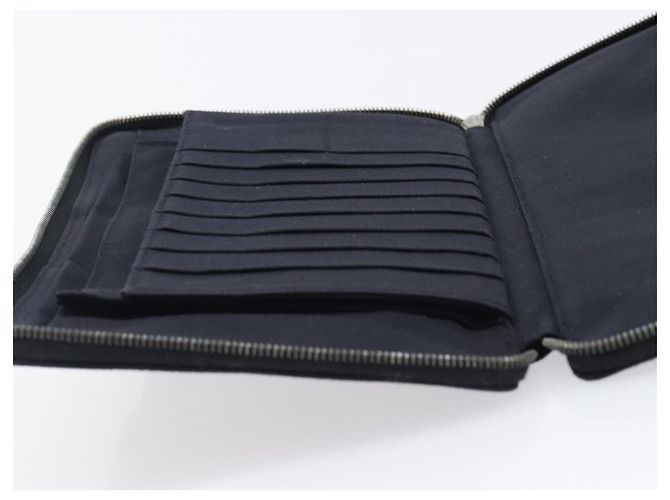 Hermès HERMES Fourre Tout Perth Wallet Cotton Black Silver Auth am12528A Nero Argento - vista 20