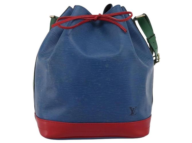 LOUIS VUITTON Borsa a tracolla Noe Epi Tricolor Blu Rosso Verde M44082 LV Auth 199974 - vista 13