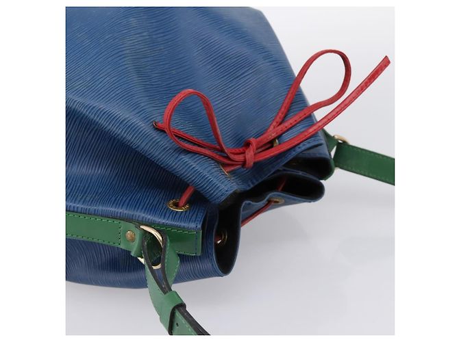 LOUIS VUITTON Borsa a tracolla Noe Epi Tricolor Blu Rosso Verde M44082 LV Auth 199974 - vista 6