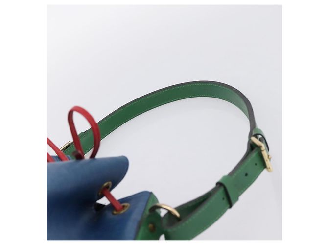 LOUIS VUITTON Borsa a tracolla Noe Epi Tricolor Blu Rosso Verde M44082 LV Auth 199974 - vista 8
