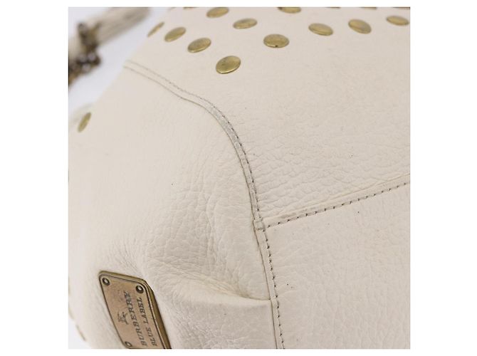Borsa a tracolla BURBERRY Chain Purse Blue Label in pelle Bianca Auth 201916 Bianco - vista 11