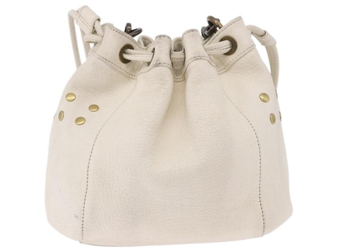 Borsa a tracolla BURBERRY Chain Purse Blue Label in pelle Bianca Auth 201916 Bianco - vista 2