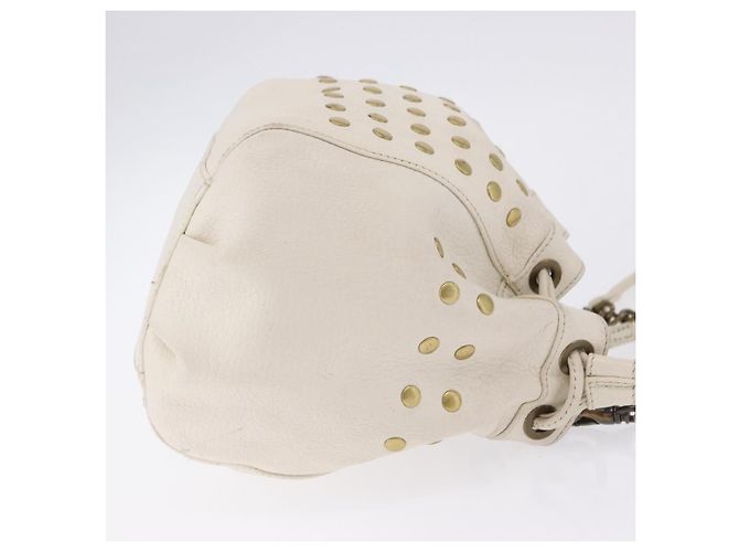 Borsa a tracolla BURBERRY Chain Purse Blue Label in pelle Bianca Auth 201916 Bianco - vista 3