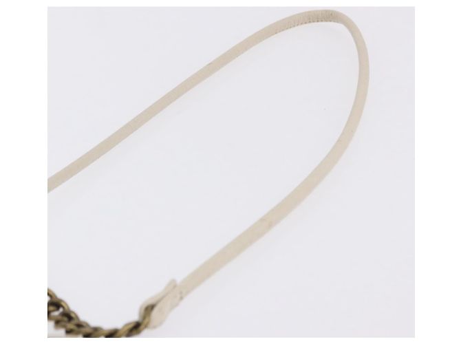 Borsa a tracolla BURBERRY Chain Purse Blue Label in pelle Bianca Auth 201916 Bianco - vista 9
