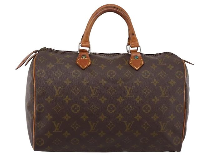 Borsa a mano LOUIS VUITTON Monogram Speedy 35 M41524 LV Auth 200359 Monogramma - vista 13
