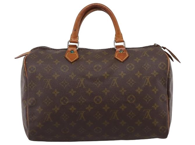Borsa a mano LOUIS VUITTON Monogram Speedy 35 M41524 LV Auth 200359 Monogramma - vista 2