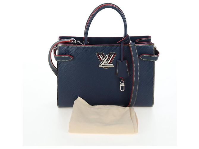 Borsa Tote LOUIS VUITTON Epi Twist Tote Bag Blue M54980 LV Auth 199938M - vista 12