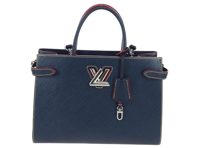 Borsa Tote LOUIS VUITTON Epi Twist Tote Bag Blue M54980 LV Auth 199938M - vista 13