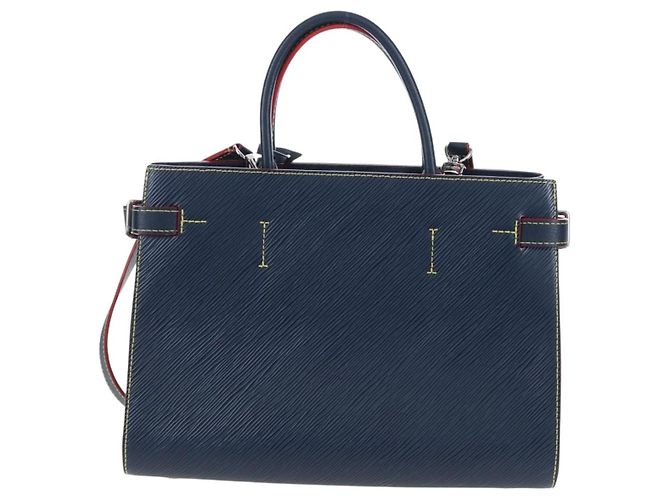 Borsa Tote LOUIS VUITTON Epi Twist Tote Bag Blue M54980 LV Auth 199938M - vista 2