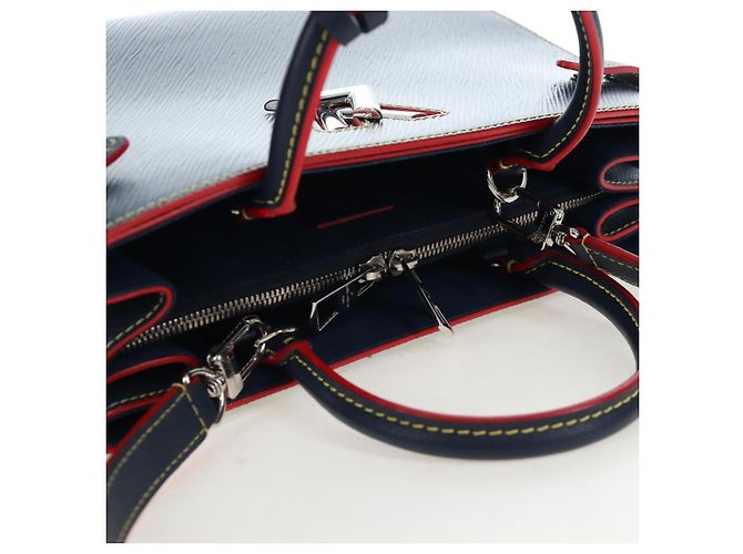 Borsa Tote LOUIS VUITTON Epi Twist Tote Bag Blue M54980 LV Auth 199938M - vista 6