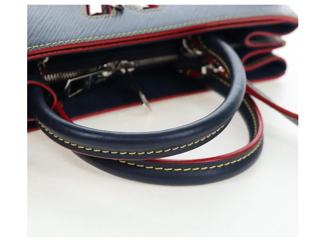 Borsa Tote LOUIS VUITTON Epi Twist Tote Bag Blue M54980 LV Auth 199938M - vista 7