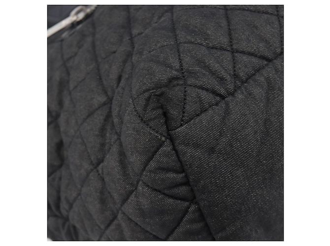 Borsa Tote CHANEL Cococoon Canvas Black Silver CC Auth bs36844 Nero Argento - vista 16