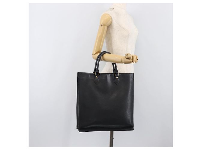 LOUIS VUITTON Epi Sac Plat Hand Bag Black M59082 LV Auth 199392 Nero - vista 23