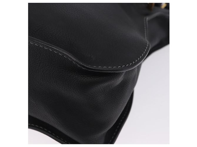 Chloé Borsa Chloe Mercy in pelle nera e oro Auth 201985V Nero D'oro - vista 16