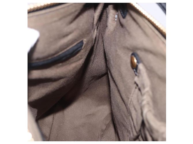 Chloé Borsa Chloe Mercy in pelle nera e oro Auth 201985V Nero D'oro - vista 18