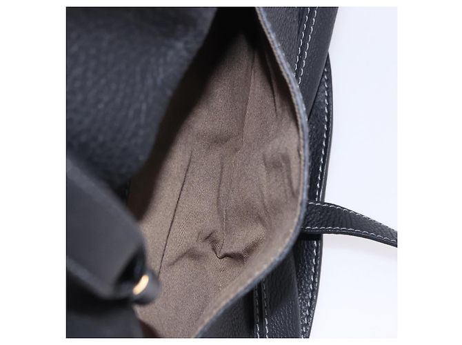 Chloé Borsa Chloe Mercy in pelle nera e oro Auth 201985V Nero D'oro - vista 22