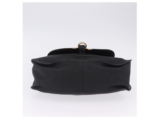 Chloé Borsa Chloe Mercy in pelle nera e oro Auth 201985V Nero D'oro - vista 5