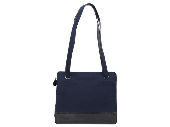 Borsa a tracolla CHANEL Canvas Navy Silver CC Auth bs36818 Argento Blu navy - vista 13
