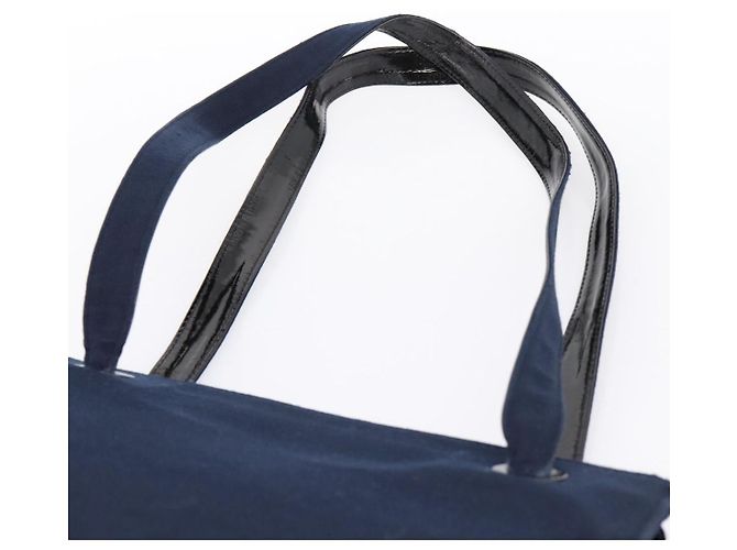Borsa a tracolla CHANEL Canvas Navy Silver CC Auth bs36818 Argento Blu navy - vista 14