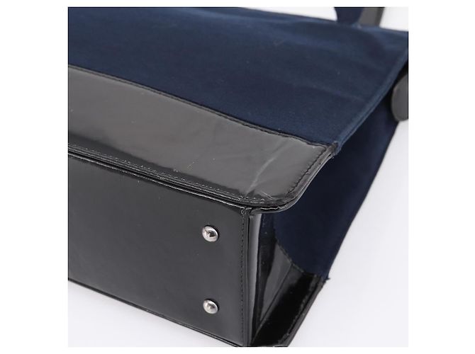 Borsa a tracolla CHANEL Canvas Navy Silver CC Auth bs36818 Argento Blu navy - vista 15