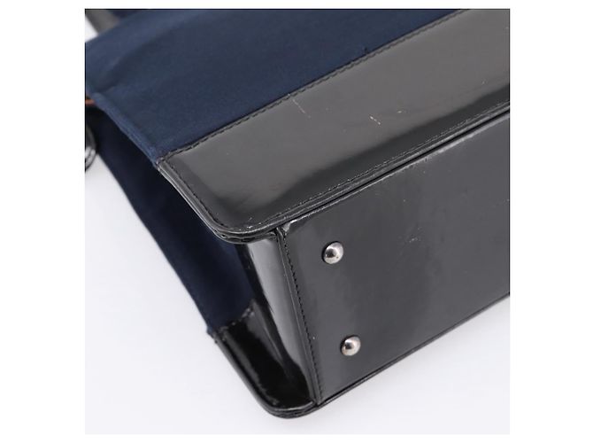 Borsa a tracolla CHANEL Canvas Navy Silver CC Auth bs36818 Argento Blu navy - vista 16