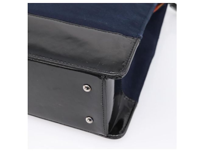 Borsa a tracolla CHANEL Canvas Navy Silver CC Auth bs36818 Argento Blu navy - vista 17