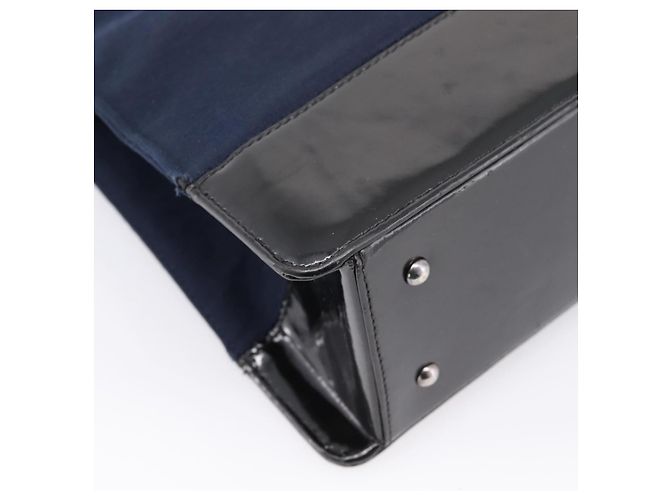 Borsa a tracolla CHANEL Canvas Navy Silver CC Auth bs36818 Argento Blu navy - vista 18