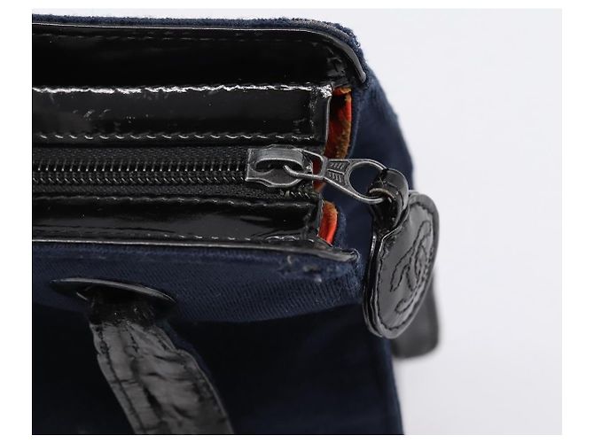 Borsa a tracolla CHANEL Canvas Navy Silver CC Auth bs36818 Argento Blu navy - vista 19