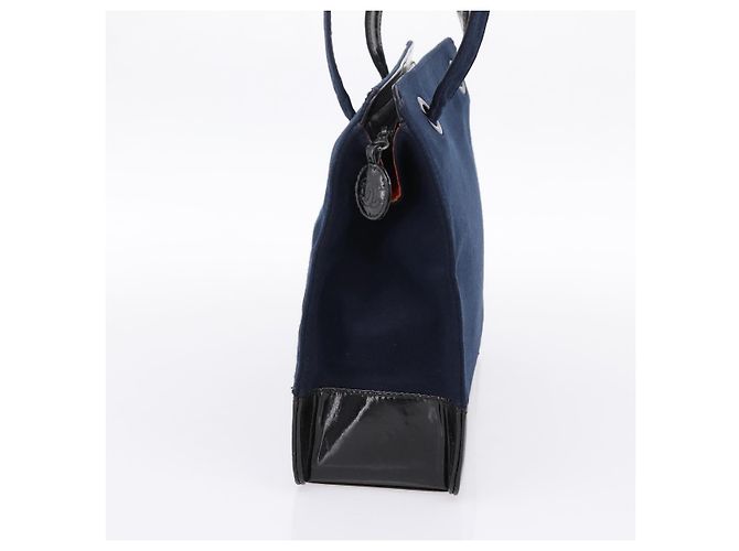 Borsa a tracolla CHANEL Canvas Navy Silver CC Auth bs36818 Argento Blu navy - vista 3