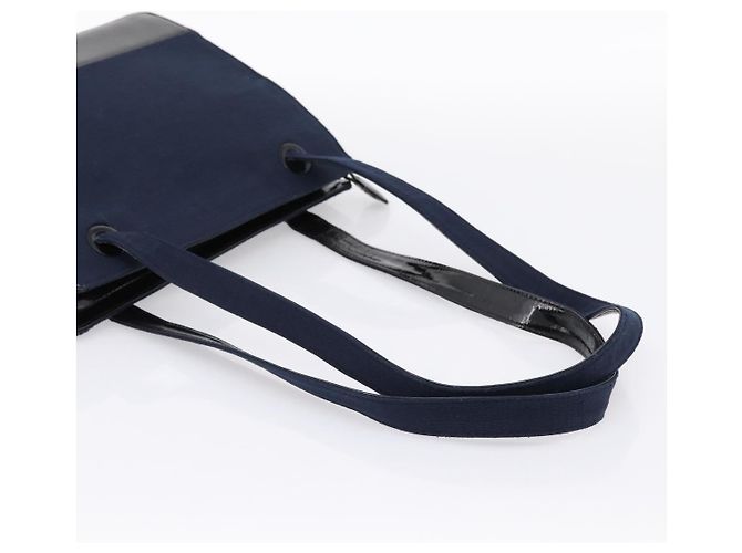 Borsa a tracolla CHANEL Canvas Navy Silver CC Auth bs36818 Argento Blu navy - vista 7