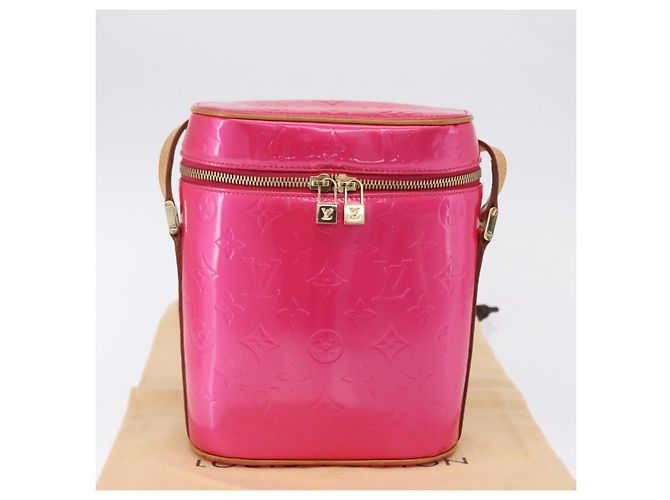 LOUIS VUITTON Monogram Vernis Sullivan Vertical Fuchsia Pink M91259 Auth 200199V Rosa Fuschia - vista 12