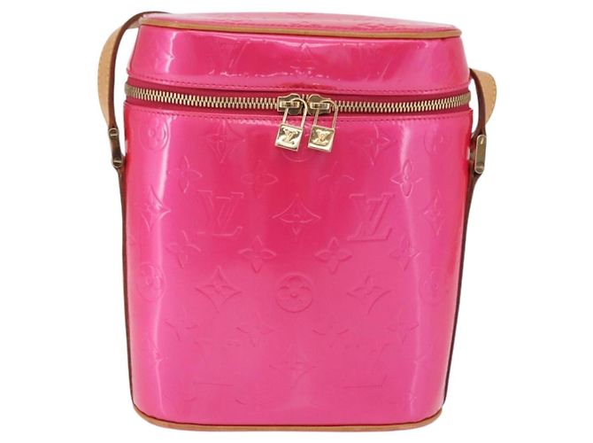 LOUIS VUITTON Monogram Vernis Sullivan Vertical Fuchsia Pink M91259 Auth 200199V Rosa Fuschia - vista 13