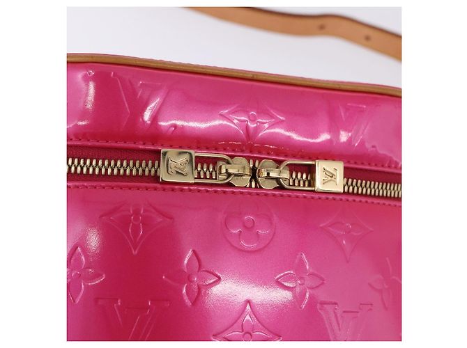 LOUIS VUITTON Monogram Vernis Sullivan Vertical Fuchsia Pink M91259 Auth 200199V Rosa Fuschia - vista 18