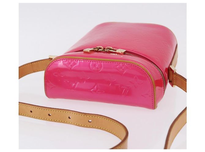 LOUIS VUITTON Monogram Vernis Sullivan Vertical Fuchsia Pink M91259 Auth 200199V Rosa Fuschia - vista 6