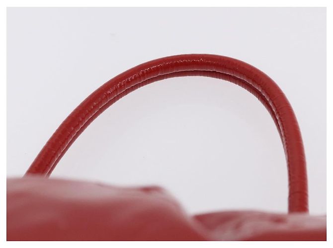 Borsa Salvatore Ferragamo Gancini in vernice Rossa Argento Auth BA15486 Rosso - vista 14