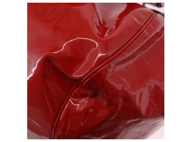 Borsa Salvatore Ferragamo Gancini in vernice Rossa Argento Auth BA15486 Rosso - vista 18
