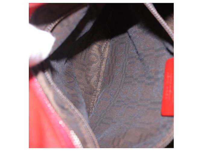 Borsa Salvatore Ferragamo Gancini in vernice Rossa Argento Auth BA15486 Rosso - vista 25