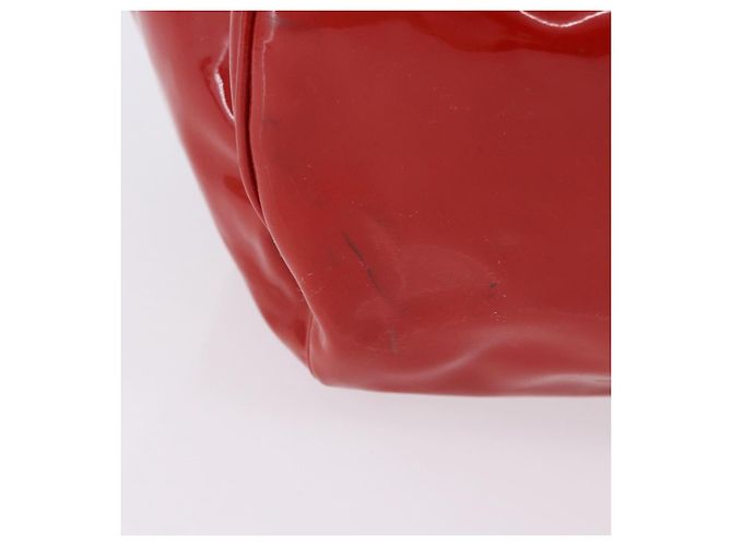 Borsa Salvatore Ferragamo Gancini in vernice Rossa Argento Auth BA15486 Rosso - vista 3