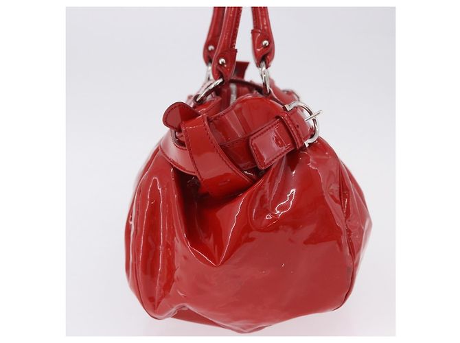 Borsa Salvatore Ferragamo Gancini in vernice Rossa Argento Auth BA15486 Rosso - vista 6