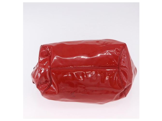 Borsa Salvatore Ferragamo Gancini in vernice Rossa Argento Auth BA15486 Rosso - vista 7